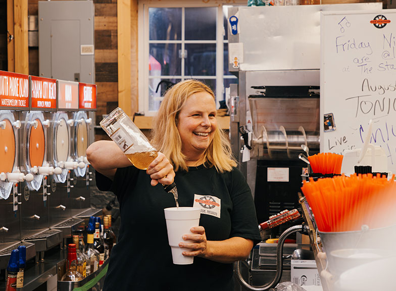 pouring drink